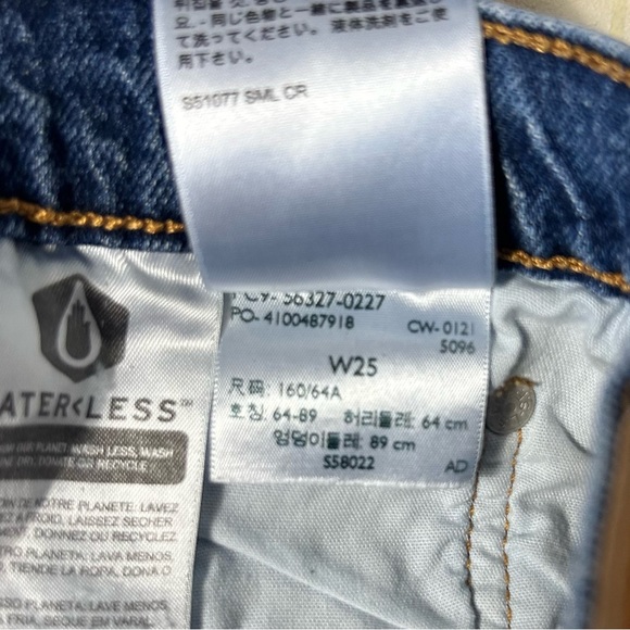 Levis 501 Denim Jean Shorts Size 25 Cut Off Raw Hem - Picture 4 of 4